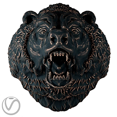 Bear Head Trophy | Unique Wall Decor 3D model image 1 