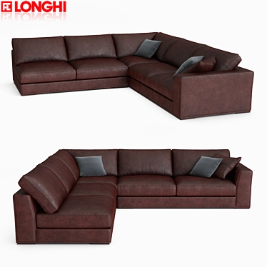 Modern Longhi Alfred Sectional Sofa 3D model image 1 