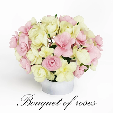 Eternal Love Rose Bouquet 3D model image 1 