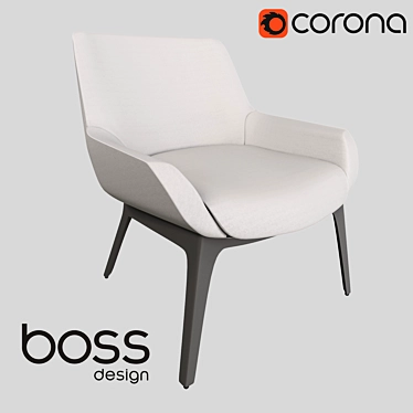 Boss Marnie Low Back Chair 3D model image 1 