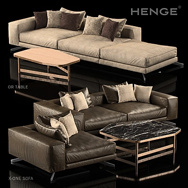 Modern X-One Sofa Or Table Set 3D model image 1 