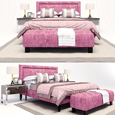 Sleek Dream Bed 3D model image 1 