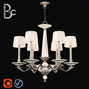 Elegant San Michele Chandelier 3D model image 1 