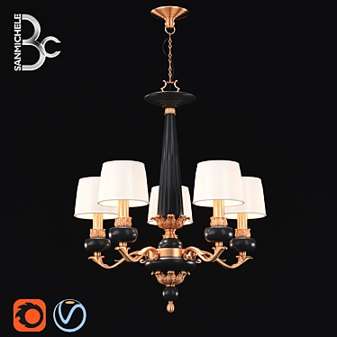 Elegant San Michele Chandelier 3D model image 1 