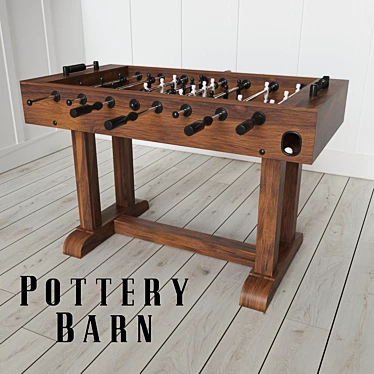 Elevate Your Game: Pottery Barn Foosball Table 3D model image 1 