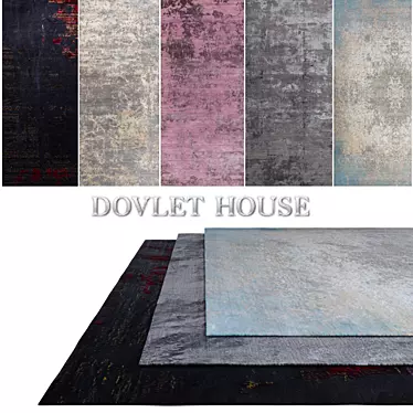 DOVLET HOUSE Carpets - Set of 5 (Part 100) 3D model image 1 