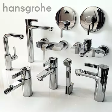 Hansgrohe Metris: Contemporary Mixer Collection 3D model image 1 