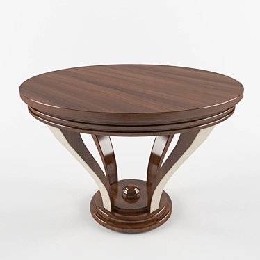 Rustic Wooden Coffee Table 3D model image 1 