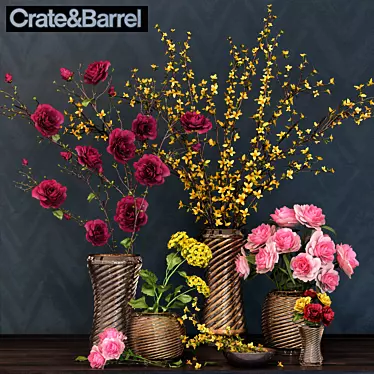 Crate &amp; Barrel Flower set