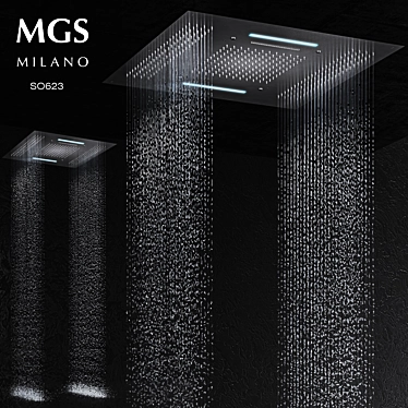 Luxury Milano SO623 Rain Shower 3D model image 1 