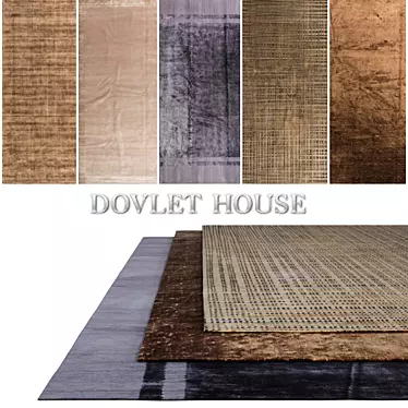 DOVLET HOUSE Silk Carpets Set 3D model image 1 