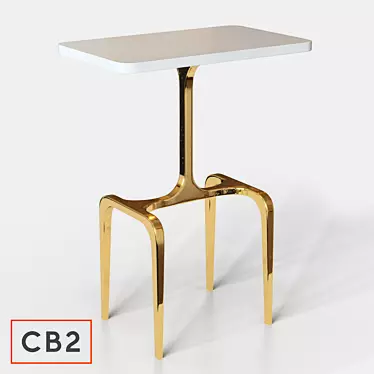 CB2 Oxford marble side table