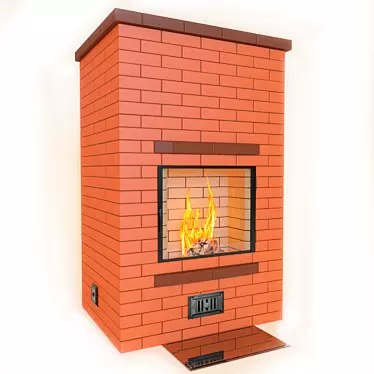 Warm Hearth: Portable Fireplace 3D model image 1 