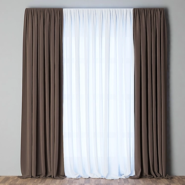 Elegant Blackout Curtain_26 3D model image 1 