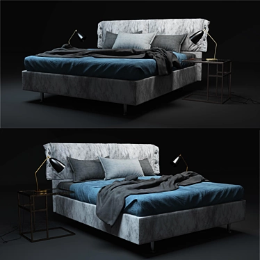 Eleganza Italiana: Twils Giselle Bed Set 3D model image 1 