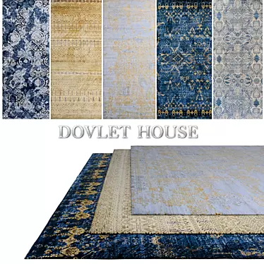 DOVLET HOUSE 5-Piece Carpet Set (Part 125) 3D model image 1 