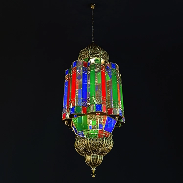 Elegant Eastern Chandelier 3D model image 1 