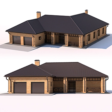 Quaint Cottage with Attached Garage 3D model image 1 