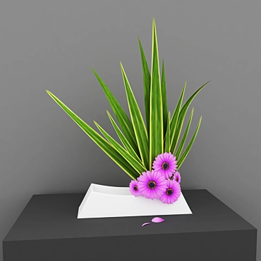 Simply Elegant Ikebana Arrangement 3D model image 1 