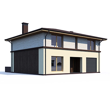 Modern Private House Design 3D model image 1 