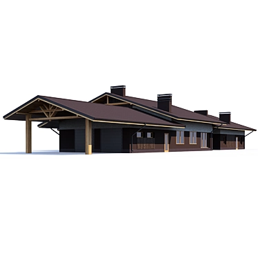 Modern Private House Design 3D model image 1 