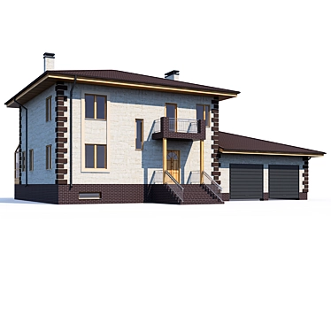 Modern ABS House Design Kit 3D model image 1 