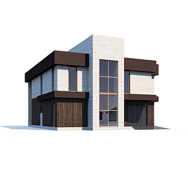 Modern Private House Design 3D model image 1 