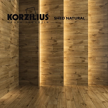 Natural Wood Shed: Multiple Sizes & Textures 3D model image 1 