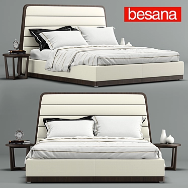 Elegant Gilda Bed 3D model image 1 