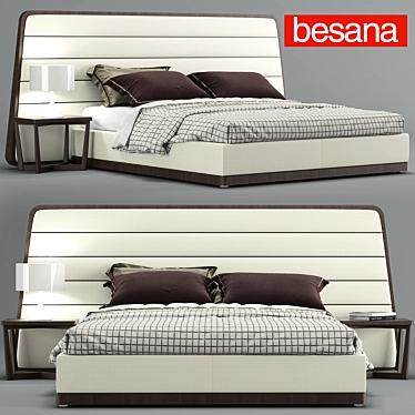 Elegant Gilda Bed, Besana 3D model image 1 