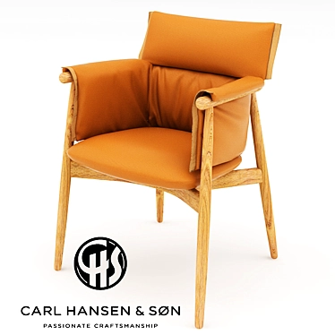 Carl Hansen EMBRACE Chair: Exquisite Comfort in Elegant Design 3D model image 1 