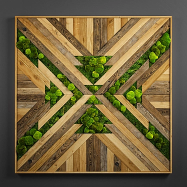 Elegant Panel Wood Art. 3D model image 1 