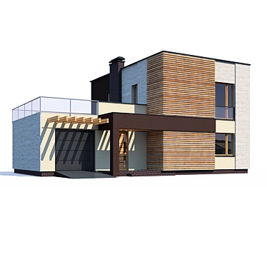 Modern Private House Design 3D model image 1 