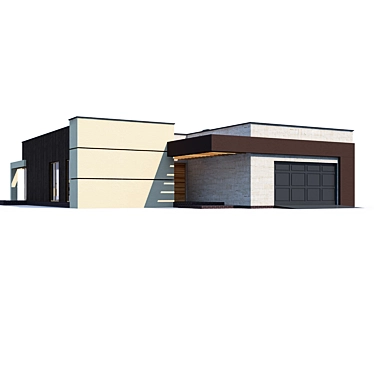 Modern Private House Design 3D model image 1 