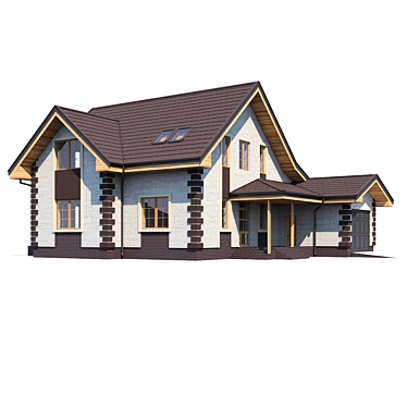 Modern Private House Design 3D model image 1 