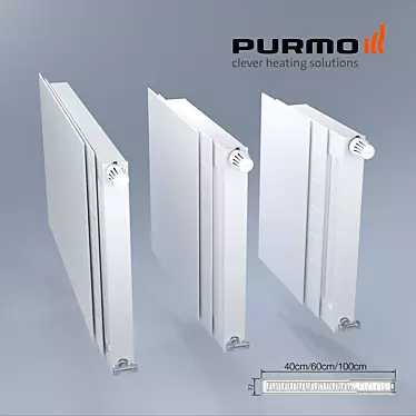 Purmo Radiators - Versatile Sizes & Stylish Design 3D model image 1 