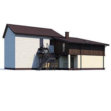 Modern Private House Design Kit 3D model image 1 