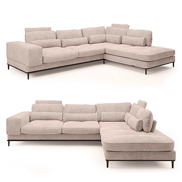 Comfortable Modern Sofa 3D model image 1 