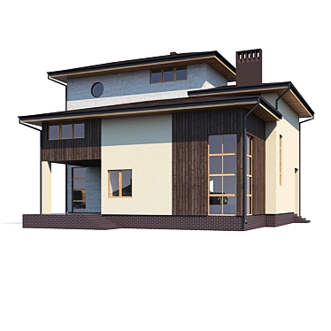 Modern Private House Design 3D model image 1 