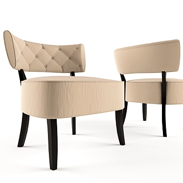 Zulu-Inspired Armchair: Stylish, Comfortable, and Distinctive 3D model image 1 