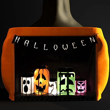 Spooktacular Halloween Decor Set 3D model image 1 