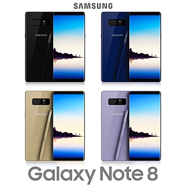 Samsung Note 8: The Ultimate Smartphone 3D model image 1 