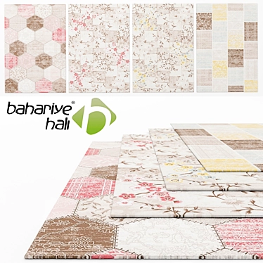 Bahariye Anka Contemporary Floral Rugs 3D model image 1 