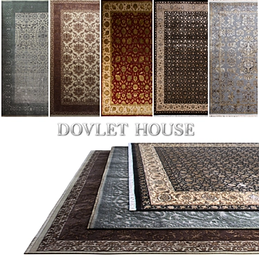 DOVLET HOUSE 5-Piece Carpets (Part 136) 3D model image 1 