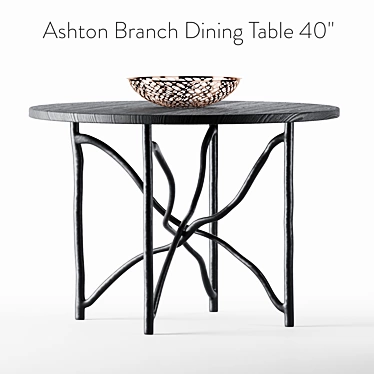 Branch Rustic Dining Table 3D model image 1 