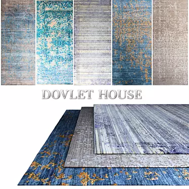 Luxurious DOVLET HOUSE Carpets - 5 pc Set 3D model image 1 