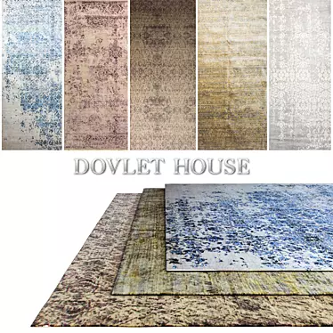 DOVLET HOUSE Carpets Set (5 pieces) 3D model image 1 