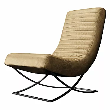 Cooper Leather Armless Chair 3D model image 1 