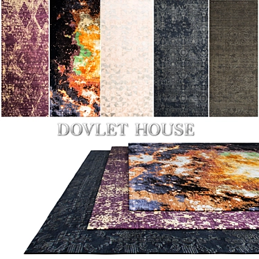 DOVLET HOUSE Carpets - Set of 5 (Part 145) 3D model image 1 