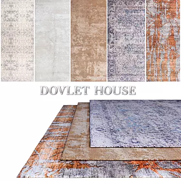 DOVLET HOUSE Carpets - 5 Piece Set 3D model image 1 